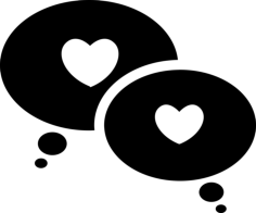 Chat Of Love Outline Svg Vector, Free Vectors File